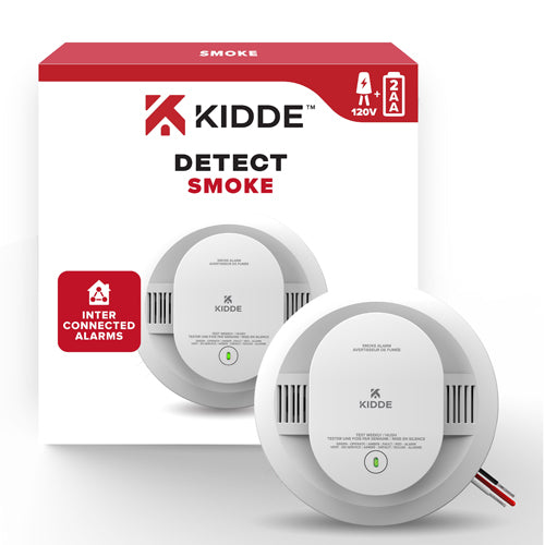 Kidde 20SAR-CA, DETECT Series Smoke Alarm, 120V Hardwired with AA Backup Battery, Ordering P/N #: 21031486