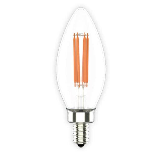 Votatec VO-FCAW5.5-120-60-D, LED Candle Filament, 120V, 5.5W, 600 Lumens, 6000K Daylight, E12 Base, Dimmable