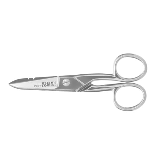 Klein Tools 2100-7, Electrician's Scissors, Nickel Plated