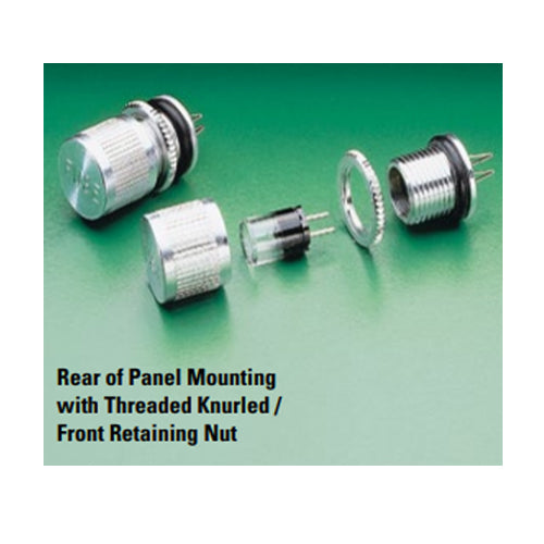 Littelfuse 282 Series 5A Panel Mount Sealed/Moisture Resist Knob, Rear Mounting, Neoprene, 125Vac/Vdc, 282002