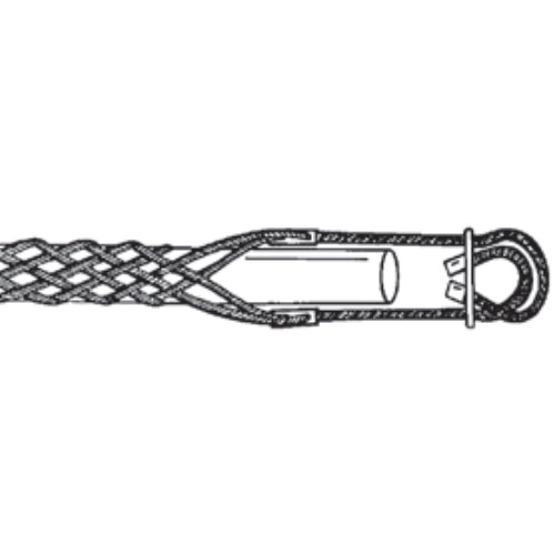 Techspan 2203-037, Standard Support Mesh Grip, Rod Closing, Universal Bail, Single Weave, 0.50''-0.62'' Cable Range, Galvanized Steel