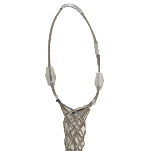 Techspan 2206-001, Heavy Duty Support Mesh Grip, Closed Mesh, Single Eye, Double Weave, 0.75''-0.99'' Cable Range, Stainless Steel