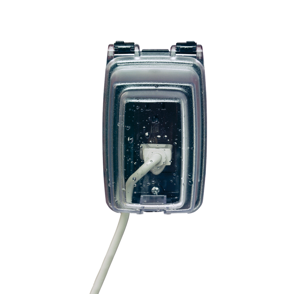 Intermatic WP1010C, Plastic In-Use Weatherproof Cover, Single-Gang, Vertical, 3.125" Clear