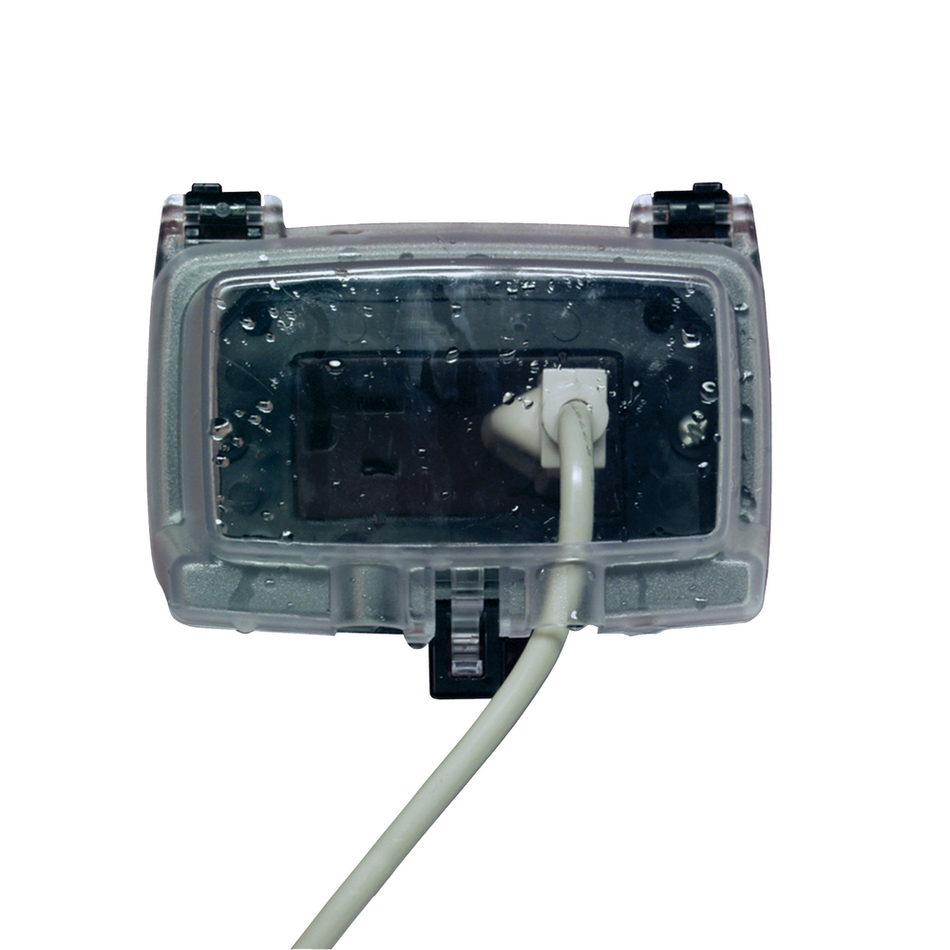 Intermatic WP1000HC, Plastic In-Use Weatherproof Cover, Single-Gang, Horizontal, 2.25" Clear