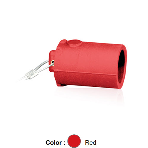 Leviton 22P22-R, Female Cap, For Use With All 22 Series Panel Mount Receptacles, Red