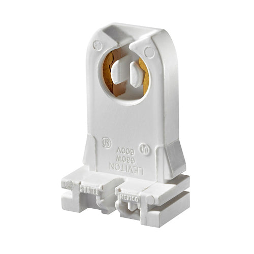 Leviton 23354, Fluorescent Lampholder with Internal Shunt, Pedestal Base, STD. Twist In, 660W-600V, Medium Bi-Pin, White, 4 Packs