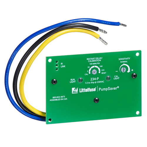Littelfuse 234-P, 234-P Series, Single-Phase Pump Monitor, Voltage Sensing AC 230VAC, 1 Phase, Load range: 1 ⁄3 to 3 hp