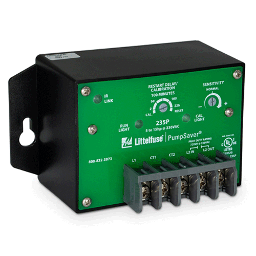 Littelfuse 235P, 235P Series, Single-Phase Pump Monitor, Voltage Sensing AC 230VAC, 1 Phase, 5–15 hp