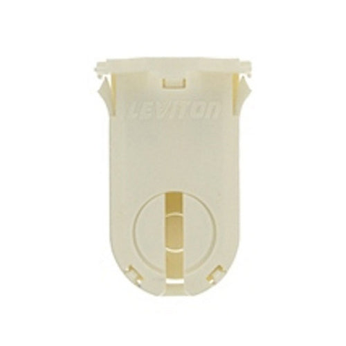 Leviton 23660-SNP, Fluorescent Lampholder, T8/T12 (G13 Base) Medium Bi-Pin, Shunted, Turn Type with Lamp Lock, Tall Height (30mm) Lamp Center, Snap-In with No Post Mounted, Bottom Load, UL and CSA, White, 2 Packs