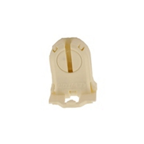 Leviton 23661-SNP, Fluorescent Lampholder, T8/T12 (G13 Base) Shunted, Medium Bi-Pin, Turn-Type with Lamp Lock, Medium Height (23mm) Lamp Center, UL and CSA, Snap-In with No Post Mounted, Bottom Load, White, 2 Packs