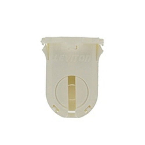 Leviton 23661-SWP, Fluorescent Lampholder, T8/T12 (G13 Base) Shunted, Medium Bi-Pin, Turn-Type with Lamp Lock, Medium Height (23mm) Lamp Center, UL and CSA, Snap-In with Post Mounted, Bottom Load, White, 2 Packs