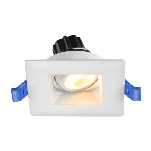 Lotus LSG2-30K-WH, 2" Square White Regressed Gimbal LED, 120VAC, 3000K Warm White, 5W, 400 Lumens, 24° Beam Angle