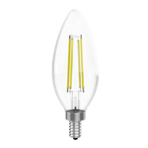 Votatec VO-FCAW9-12-40-D, LED Candle Filament, 120V, 9W, 1000 Lumens, 4000K Cool White, E12 Base, Dimmable