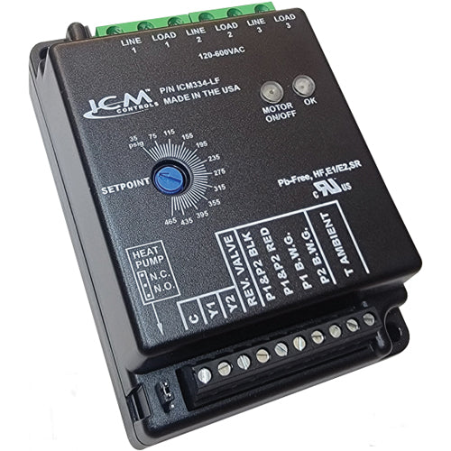 Alltemp 24-ICM334, 3-Phase On/Off Head Pressure Control, 120-600 VAC Line, 18-30 VAC Control, 50/60 Hz, 10A Maximum Load Current