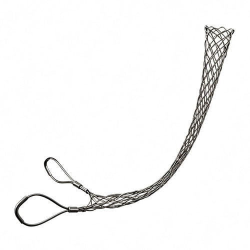 Techspan 2401-001, Standard Support Mesh Grip, Closed Mesh, Double Eye, 0.50''-0.63'' Cable Range, Stainless Steel
