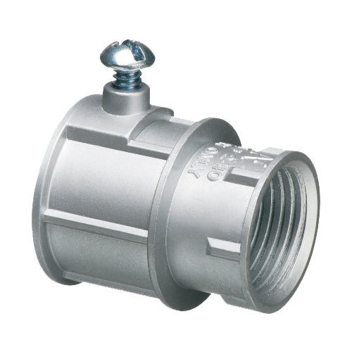 Arlington 2410, Zinc Combination Coupling, 3/4" EMT to 1/2" Female Threaded, Silver, 50 Packs