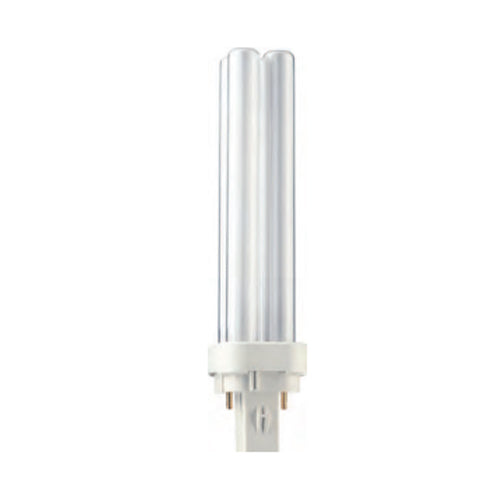 Philips 241687, PL-C 15MM/22W/827/1CT, Compact Fluorescent Lamp, 22W, Double Tube, 2 Pin GX32d-2 Base, 2700K Warm White, 1200 Lumens, 82 CRI