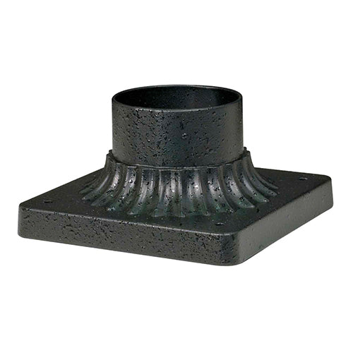 Satco 25-1200, 6" Pier Mount Base Square, Textured Black Finish