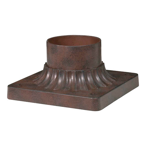 Satco 25-1203, 6" Pier Mount Base Square, Old Bronze Finish