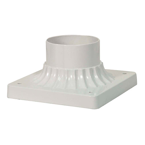 Satco 25-1205, 6" Pier Mount Base Square, White Finish