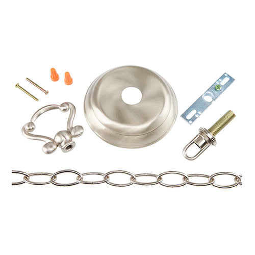 Satco 25-1403, Pendant Conversion Kit, Brush Nickel Finish