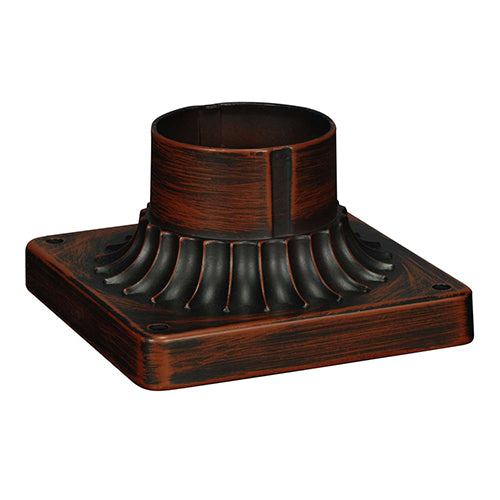 Satco 25-4908, 6" Pier Mount Base Square, Rustic Bronze Finish
