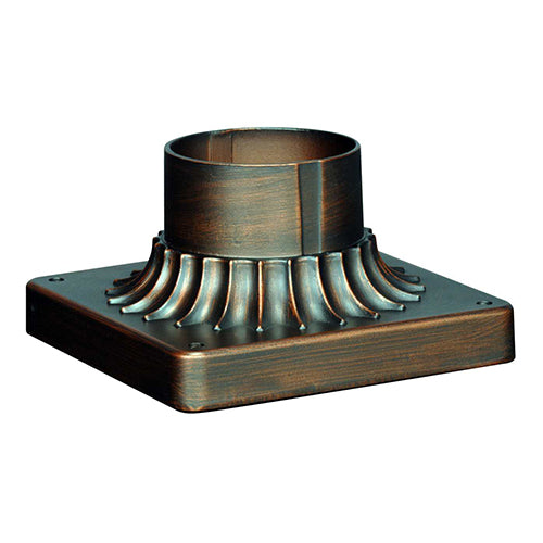 Satco 25-5615, 6" Pier Mount Base Square, Classic Bronze Finish