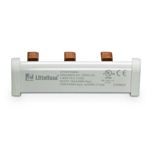 Littelfuse POWR Busbar 100A Power Distribution System, 600Vac/1000Vdc, 1 Phase, 3 Pole, 25mm² Cross Section, 1PH3P25MM