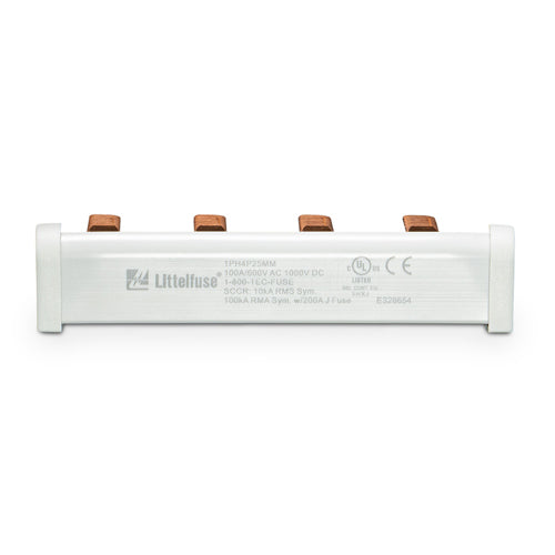 Littelfuse POWR Busbar 100A Power Distribution System, 600Vac/1000Vdc, 1 Phase, 4 Pole, 25mm² Cross Section, 1PH4P25MM