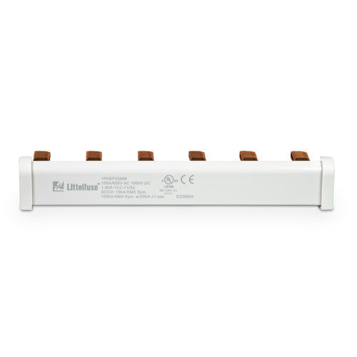 Littelfuse POWR Busbar 100A Power Distribution System, 600Vac/1000Vdc, 1 Phase, 6 Pole, 25mm² Cross Section, 1PH6P25MM