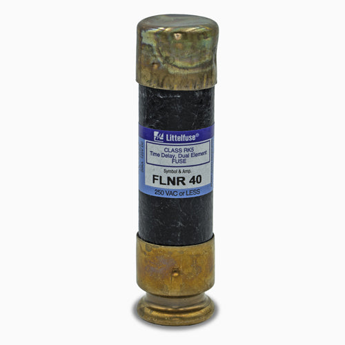 Littelfuse FLNR 40A Class RK5 Fuse, Dual Element, Time Delay, 250Vac/125Vdc, FLNR040