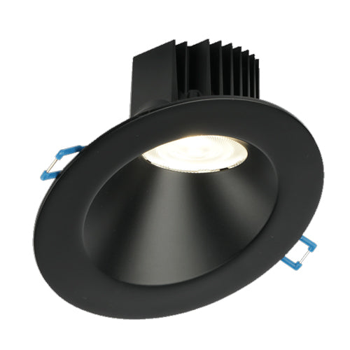 Lotus LD3R-3018K-4RSL-BK, 4" Round 30° Sloped Black Regressed LED, 15W, 120VAC, Dim to Warm 3000-1800K, 1280 Lumens, 38° Beam Angle