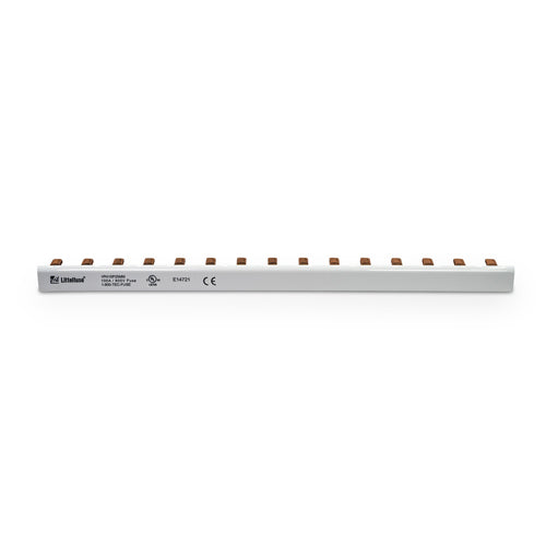 Littelfuse POWR Busbar 100A Power Distribution System, 600Vac/1000Vdc, 1 Phase, 15 Pole, 25mm² Cross Section, 1PH15P25MM