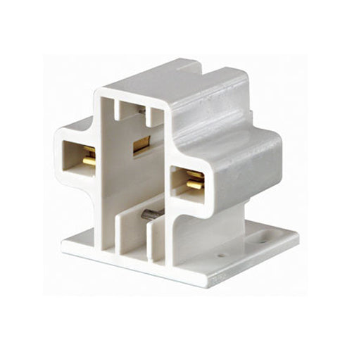 Leviton 26719-200, Compact Fluorescent Lampholder, G23, G23-2 Base, 5W 7W 9W 2-Pin, Horizontal, Screw-Down, White Color Code, Quick-Connect 18AWG Solid or Str. Tinned, White Body, 2 Packs