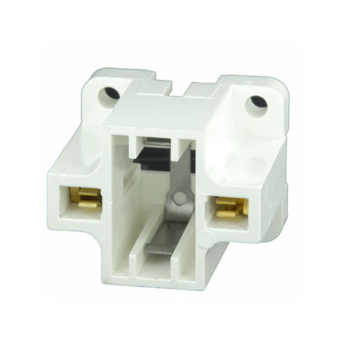 Leviton 26719-400, Compact Fluorescent Lampholder, G23, G23-2 Base, 5W 7W 9W 2-Pin, Vertical, Bottom Screw-Down, White Color Code, Quick-Connect 18AWG Solid or Str. Tinned, White Body, 2 Packs