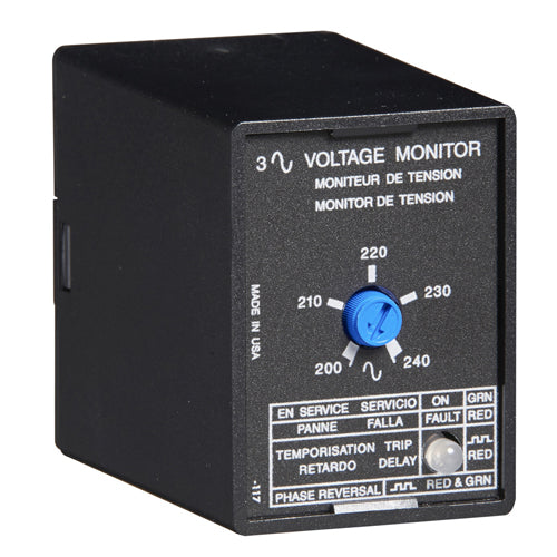 Littelfuse PLM6502, PLM Series, Voltage Asymmetry, Voltage Sensing AC, Phase Loss 240VAC, SPDT (1 Form C)