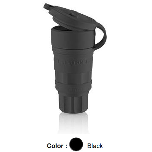 Leviton 29W81-B, Wetguard Watertight Locking Connector, Industrial Grade, 3-Phase Y, 30A 120/208V, NEMA L21-30R, 4-Pole, 5-Wire, Grounding, Black