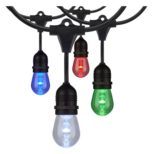 Satco S11291, 48' LED String Light, 120V, 15W, Starfish IOT, 2700K-5000K RGB and Tunable White, 85 Lumens, Dimmable, Includes 15-S14 Bulbs