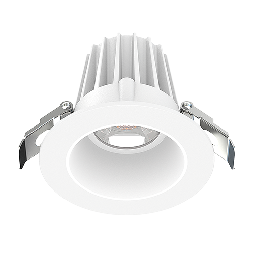 Lotus JXL-COB02-R09W-5CCT-WH-2RR-SM-WH, 2" Round White Recessed Economy LED, 120VAC, 9W, 5CCT, 560-690 Lumens, Smooth White, 36° Beam Angle