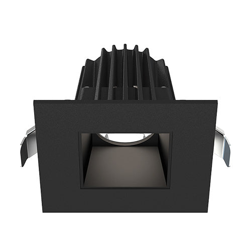 Lotus JXL-COB02-S08W-CCT-BK-2RR-SM-BK, 2" Square Black Recessed Economy LED, 120VAC, 8W, 3CCT, 520/570/550 Lumens, Smooth Black Reflector, 36° Beam Angle