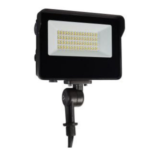 Satco 65-541, LED Tempered Glass Flood Light with Bypassable Photocell, 3000K/4000K/5000K Warm to Cool White, 15W/25W/35W, 1800-4900 Lumens, 120-347V