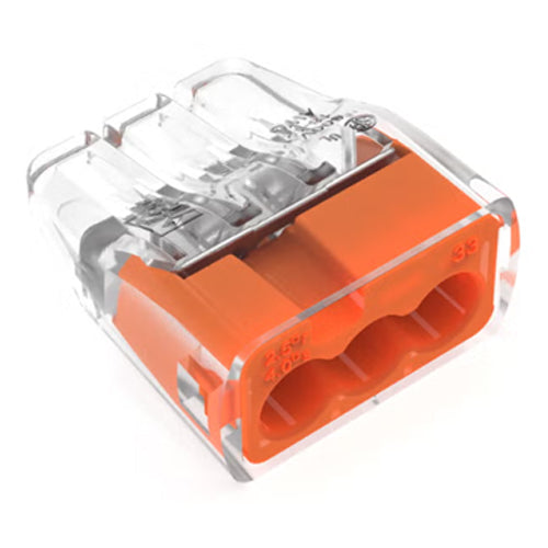 Ideal Industries 30-1033J, In-Sure® Push-In Wire Connector, Model 33 3-Port Orange, Jar of 250