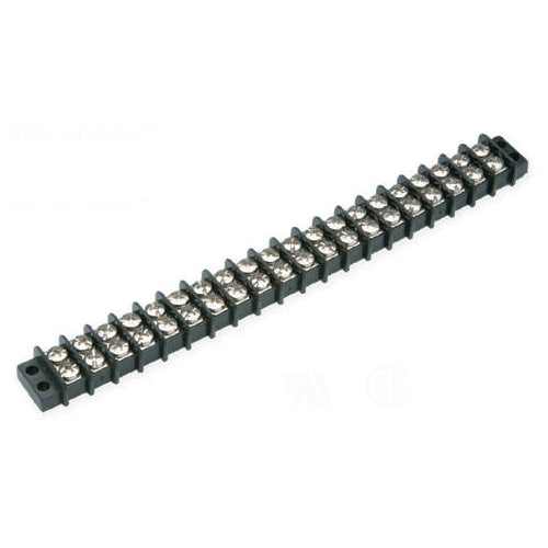 Techspan 3012, Double Row Terminal Block, 12 Wires Per Side, 12-22 AWG Solid/Stranded, Rating 20A 300V