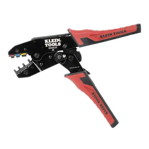 Klein Tools 3007CR, Ratcheting Heat Shrink Terminal Crimper, 10 to 22 AWG Wire