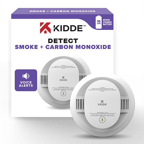 Kidde 30CUA10-VCA, DETECT Series Combination Smoke & Carbon Monoxide Alarm, Hardwired with 10-Year Backup Battery and Voice Alerts, Ordering P/N #: 21032774