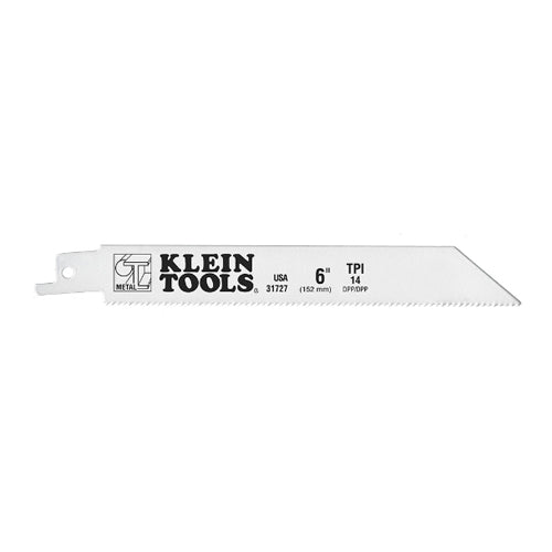 Klein Tools 31727, Reciprocating Saw Blades, 14 TPI, 6-Inch, 5-Pack