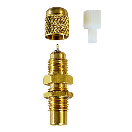Alltemp 02-31727-101, Access Valve, Bulkhead Mounting, 1/4'' SAE x 3/16'' and 1/4'' ODS or 3/8" ODF