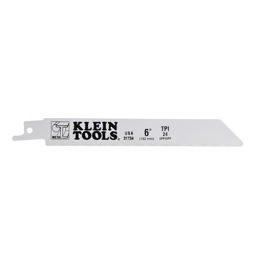 Klein Tools 31734, Reciprocating Saw Blades, 24 TPI, 6-Inch, 5-Pack