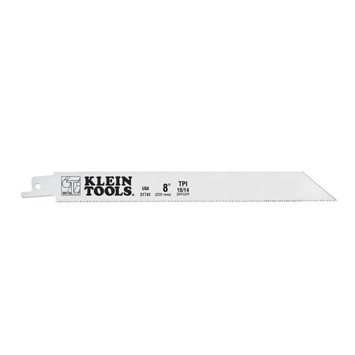 Klein Tools 31741, Reciprocating Saw Blades, 10/14 TPI, 8-Inch, 5-Pack
