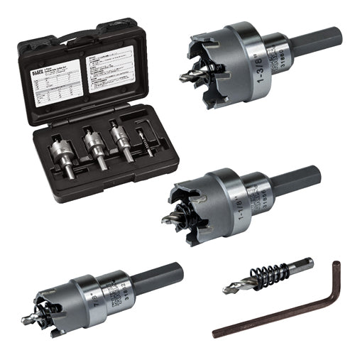 Klein Tools 31872, Carbide Hole Cutter Set with Heavy Duty Carry Case, 4-Piece